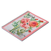 Journal-"Dankbarkeit" - Korallen-Rose Notizblock (Linke Seite)