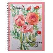 Journal-"Dankbarkeit" - Korallen-Rose Notizblock (Vorderseite)