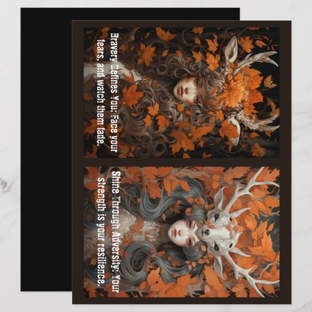Journal Decor Bravery Motivation Inspiration (Vorne/Hinten)