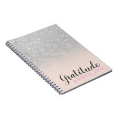 Journal der Dankbarkeit von SIlver Glitzer Notizblock (Rechte Seite)