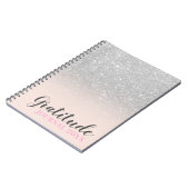 Journal der Dankbarkeit von SIlver Glitzer Notizblock (Linke Seite)