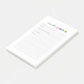 Journal "Meeting Notes" Post-it Klebezettel (angewinkelt)