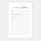 Journal "Meeting Notes" Post-it Klebezettel (Vorderseite)