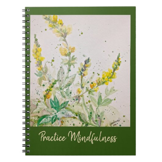 Journal-"Mindfulness" - Pine Mtn-Wildblumen Notizblock (Vorderseite)