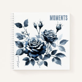 Journal "Moments"-Rose in Blue Var01 Notizblock