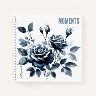 Journal "Moments"-Rose in Blue Var01 Notizblock