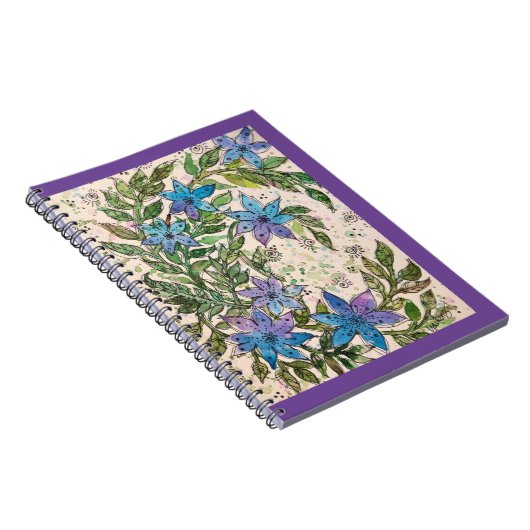 Journal/Notebook - Blue Star-Blume Notizblock (Rechte Seite)