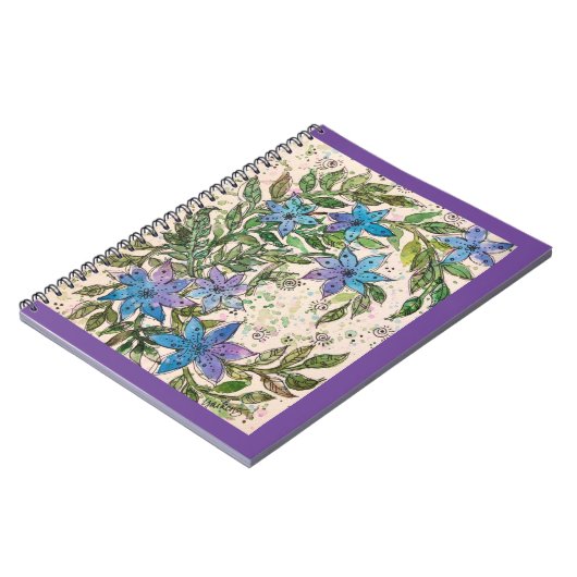 Journal/Notebook - Blue Star-Blume Notizblock (Linke Seite)