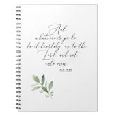 Journal Notebook KJV Bible Verse Colossians 3:23 Notizblock (Vorderseite)