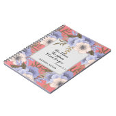 Journal-Notebook mit Pastellfloralen Notizblock (Linke Seite)