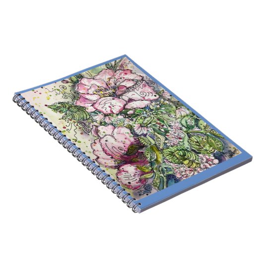 Journal/Notebook- "Peonies & Dogwood" Notizblock (Rechte Seite)