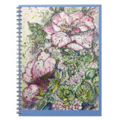 Journal/Notebook- "Peonies & Dogwood" Notizblock (Vorderseite)