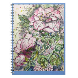 Journal/Notebook- "Peonies & Dogwood" Notizblock