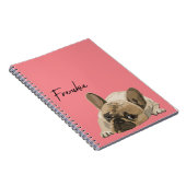 Journal/Notebook - Pink Frenchie, French Bulldog Notizblock (Rechte Seite)