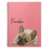 Journal/Notebook - Pink Frenchie, French Bulldog Notizblock (Vorderseite)