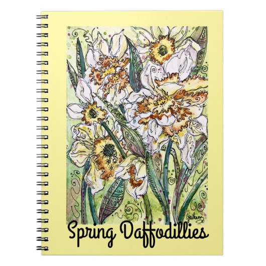 Journal/Notebook-"Spring Daffodillies" Notizblock (Vorderseite)