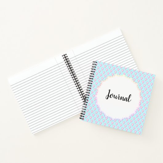 Journal Pastel Cross-Muster Design Design-Notebook Notizblock (Innenseite)
