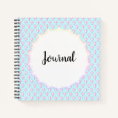 Journal Pastel Cross-Muster Design Design-Notebook Notizblock (Vorderseite)