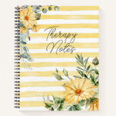 Journal "Yellow Wildblume Therapy Notes" Notizblock (Vorderseite)
