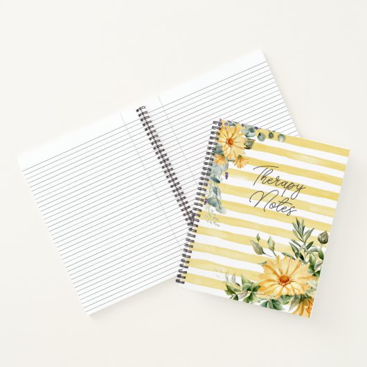 Journal "Yellow Wildblume Therapy Notes" Notizblock (Innenseite)