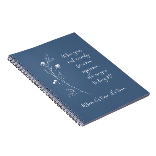 Journaling Prompt for Self-Reflection Dusty Blue Notizblock (Rechte Seite)