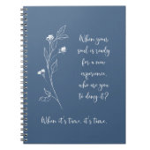 Journaling Prompt for Self-Reflection Dusty Blue Notizblock (Vorderseite)