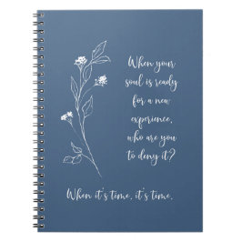 Journaling Prompt for Self-Reflection Dusty Blue Notizblock