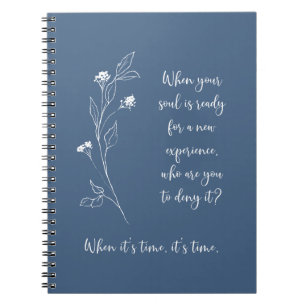 Journaling Prompt for Self-Reflection Dusty Blue Notizblock