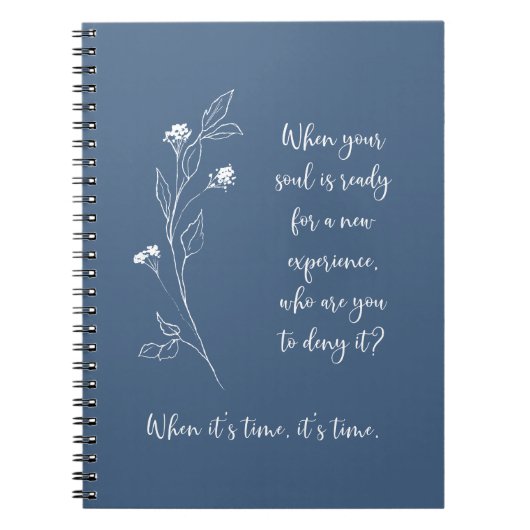 Journaling Prompt for Self-Reflection Dusty Blue Notizblock (Vorderseite)