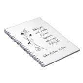 Journaling Prompt for Self-Reflection Schwarz-weiß Notizblock (Rechte Seite)