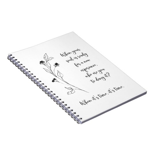 Journaling Prompt for Self-Reflection Schwarz-weiß Notizblock (Rechte Seite)