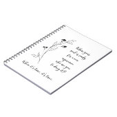 Journaling Prompt for Self-Reflection Schwarz-weiß Notizblock (Linke Seite)