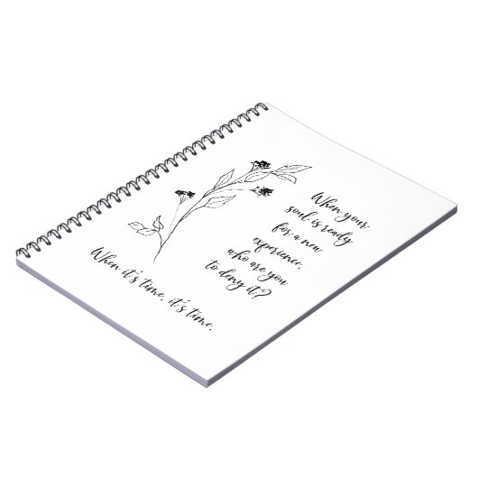 Journaling Prompt for Self-Reflection Schwarz-weiß Notizblock (Linke Seite)