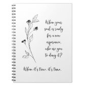 Journaling Prompt for Self-Reflection Schwarz-weiß Notizblock (Vorderseite)