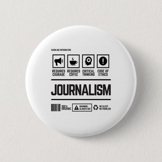 Journalismus Button (Vorderseite)
