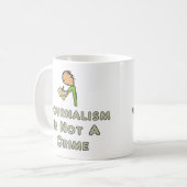 Journalismus ist kein Verbrechen Kaffeetasse (Vorderseite Links)