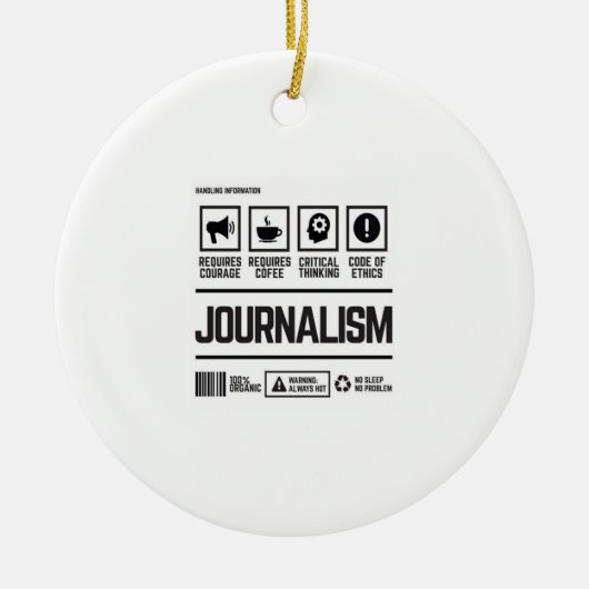 Journalismus Keramik Ornament (Vorne)