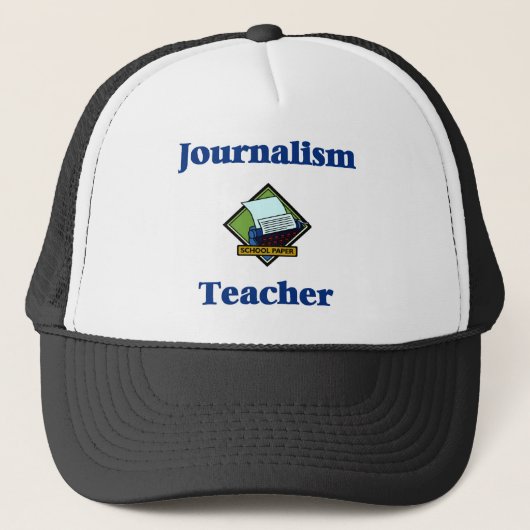 Journalismus-Lehrer-Hut Truckerkappe (Vorderseite)