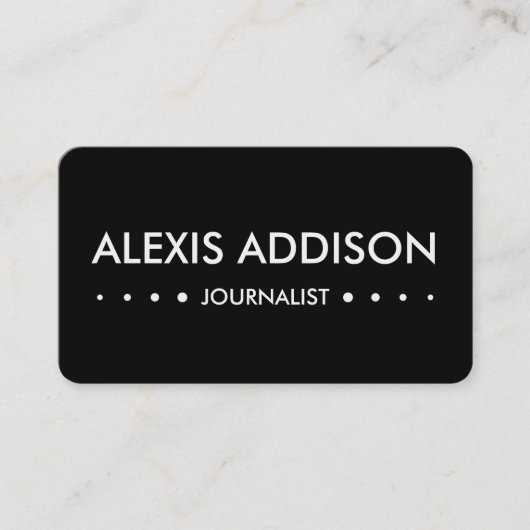 JOURNALIST 4dots Visitenkarte (Vorderseite)
