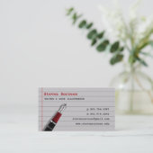 Journalist-/Autorn-/Verfasser-Visitenkarte Visitenkarte (Stehend Vorderseite)