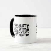 Journalist Dog Lover Tasse (Vorderseite Links)