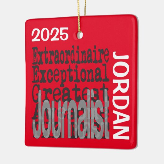 Journalist Extraordinaire CUSTOM Keramikornament (Links)