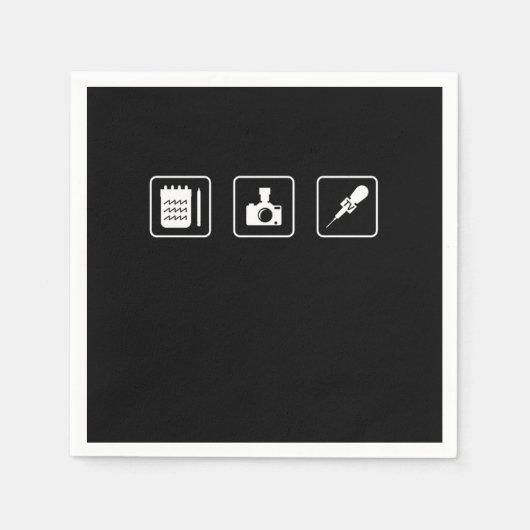 Journalist Journalist Journalist Reporter Serviette (Vorderseite)