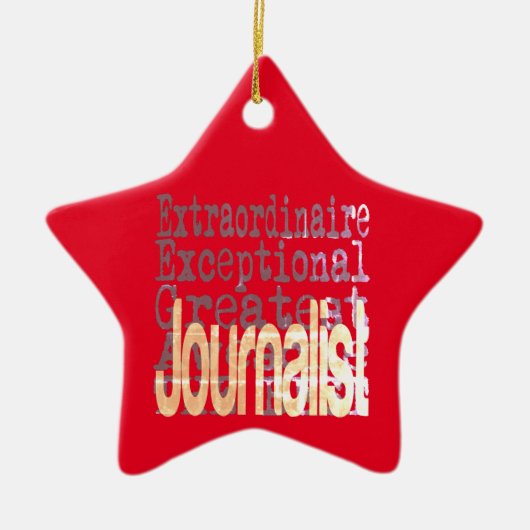 Journalist Keramik Ornament (Vorne)