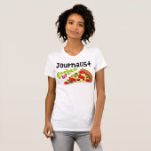 Journalist-(lustige) Pizza T-Shirt (Vorne ganz)