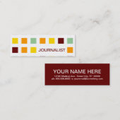 JOURNALIST (Mod-Quadrate) Mini Visitenkarte (Vorne/Hinten)