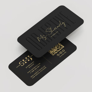 Journalist Monogram Beruflich Black Gold Modern Visitenkarte