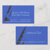 Journalist-stilvoller Verfasser-Herausgeber Visitenkarte (Vorne/Hinten)