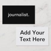 Journalist Visitenkarte (Vorne/Hinten)