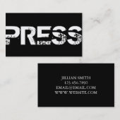 Journalist Writer Media Press Visitenkarte (Vorne/Hinten)